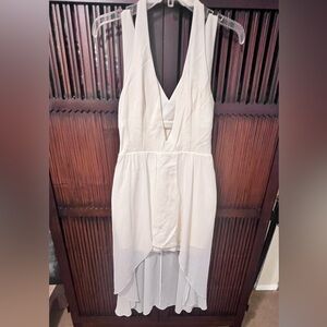 Bebe Elegant Cream High Low Dress